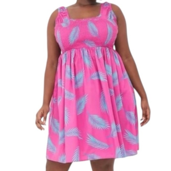 Lane Bryant Smocked-Bodice Tank Dress 👗 - Picture 1 of 6